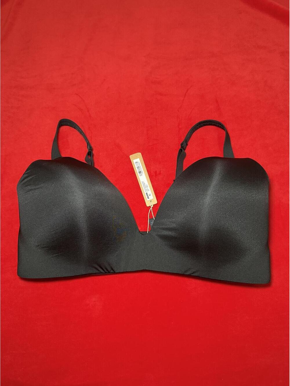 Skims Wireless Form Maternity T Shirt Demi Nursing Bra Color ONYX Size 36DDDD